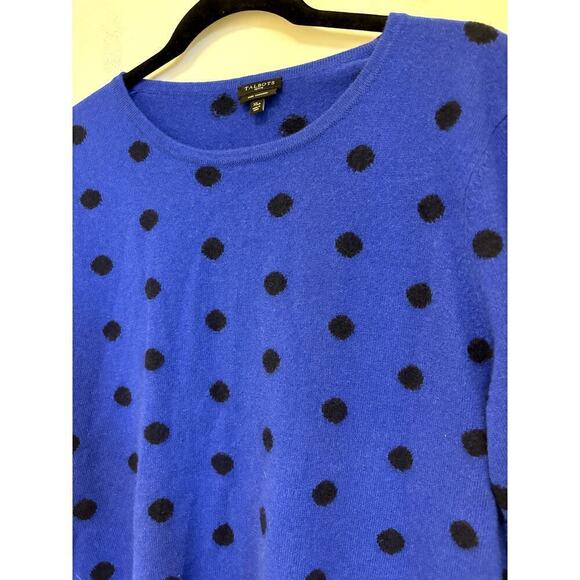 Talbots CASHMERE BUTTON CUFF CREWNECK SWEATER - DOT - Picture 4 of 7
